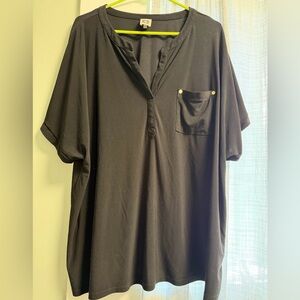 Anne Klein Black Top with front pocket